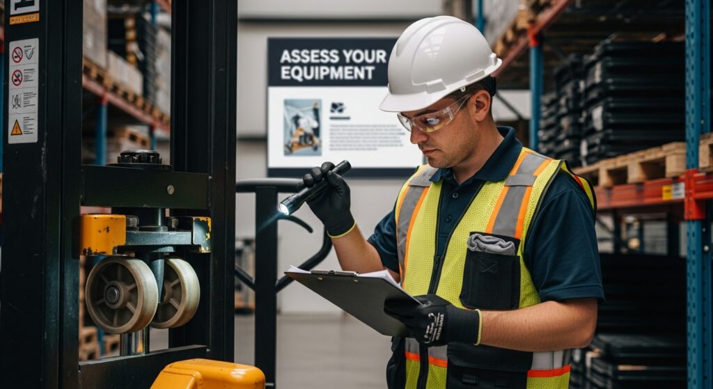 operate pallet jack inspection