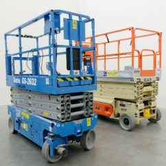 orange and blue lifts