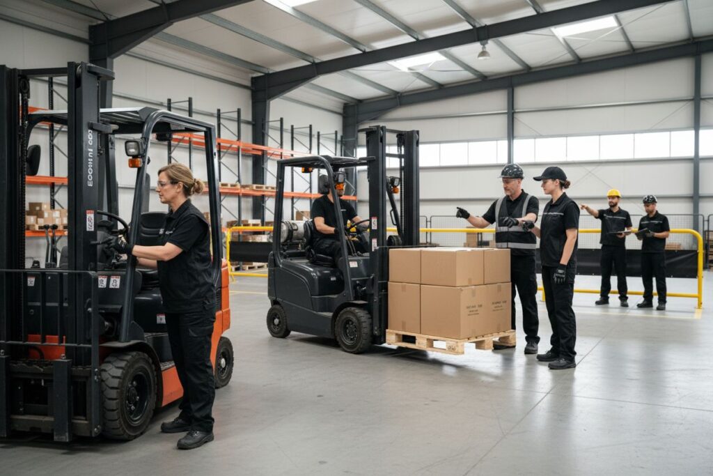 forklift operator skills, warehouse safety, teamwork