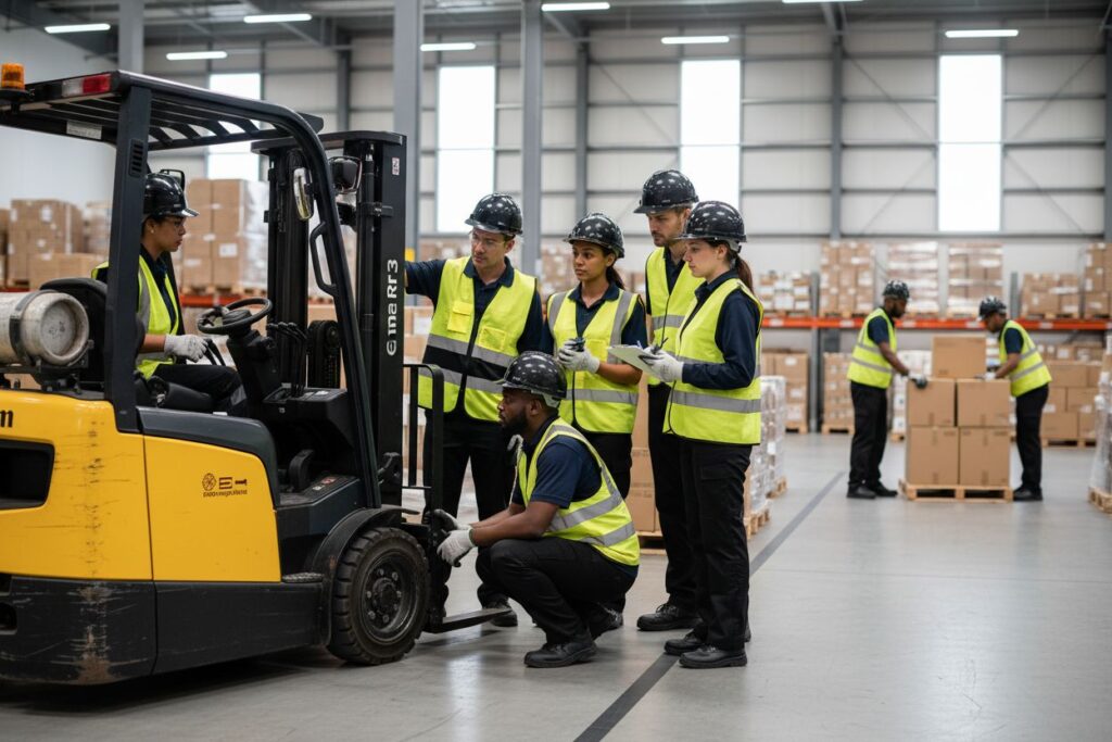forklift training, warehouse safety