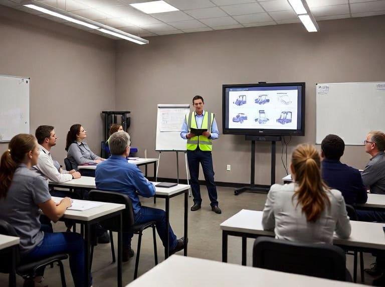 Forklift Academy classroom training session